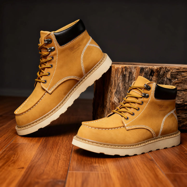 Roarke Moc-Toe Boots - Color:Brown;Size:38