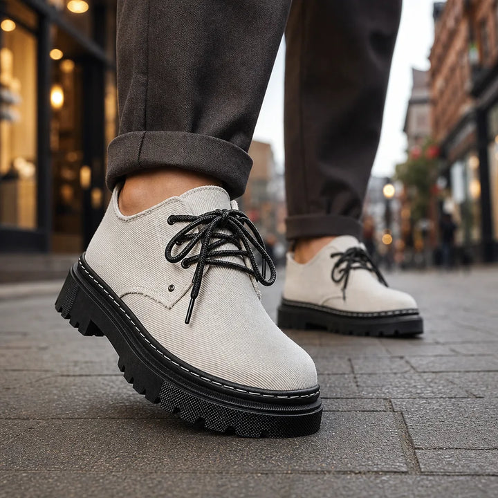 Men's Beige Isabelle Platform Derbies