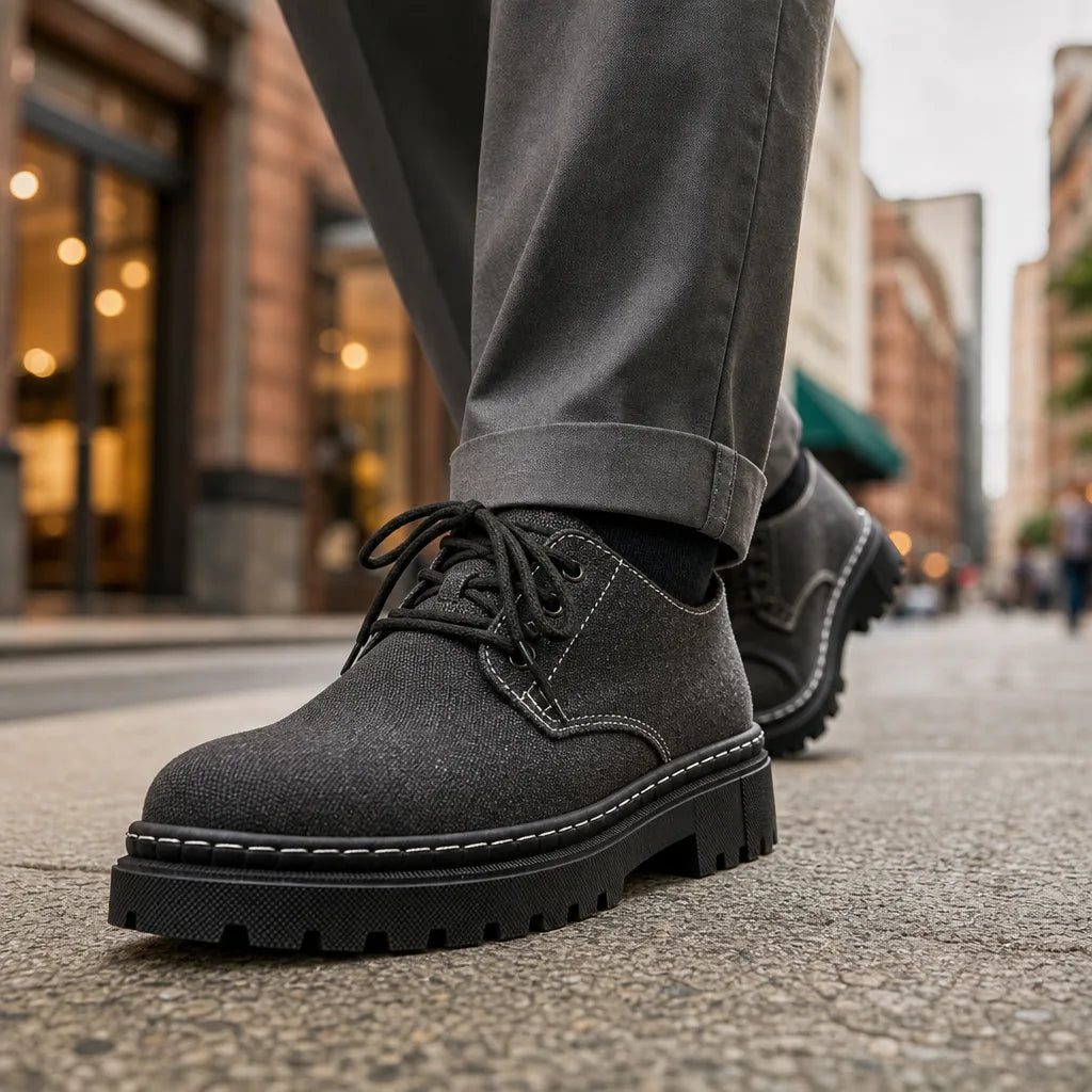 Men's Black Isabelle Platform Derbies