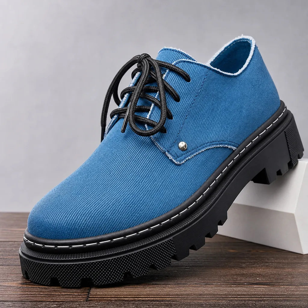 Men's Blue Isabelle Platform Derbies