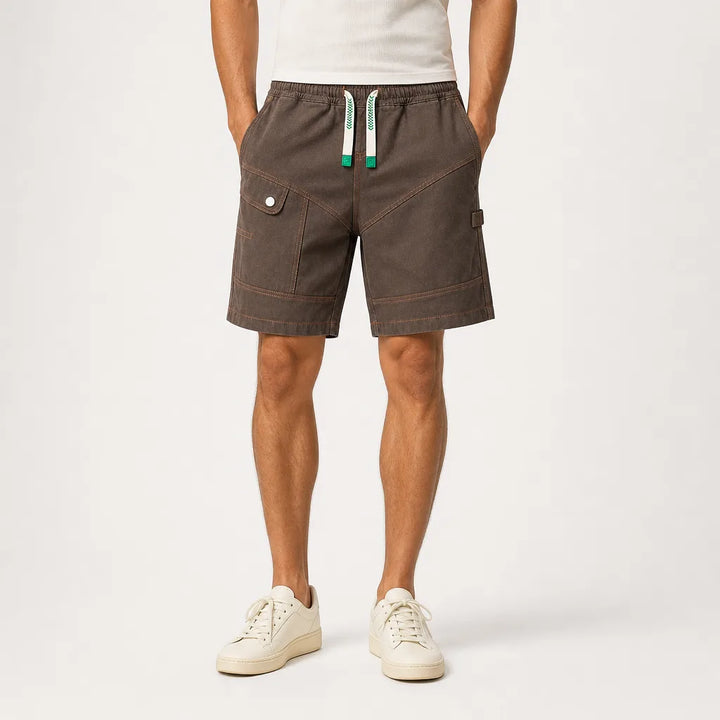 Men's Brown Langston Cotton Cargo Shorts