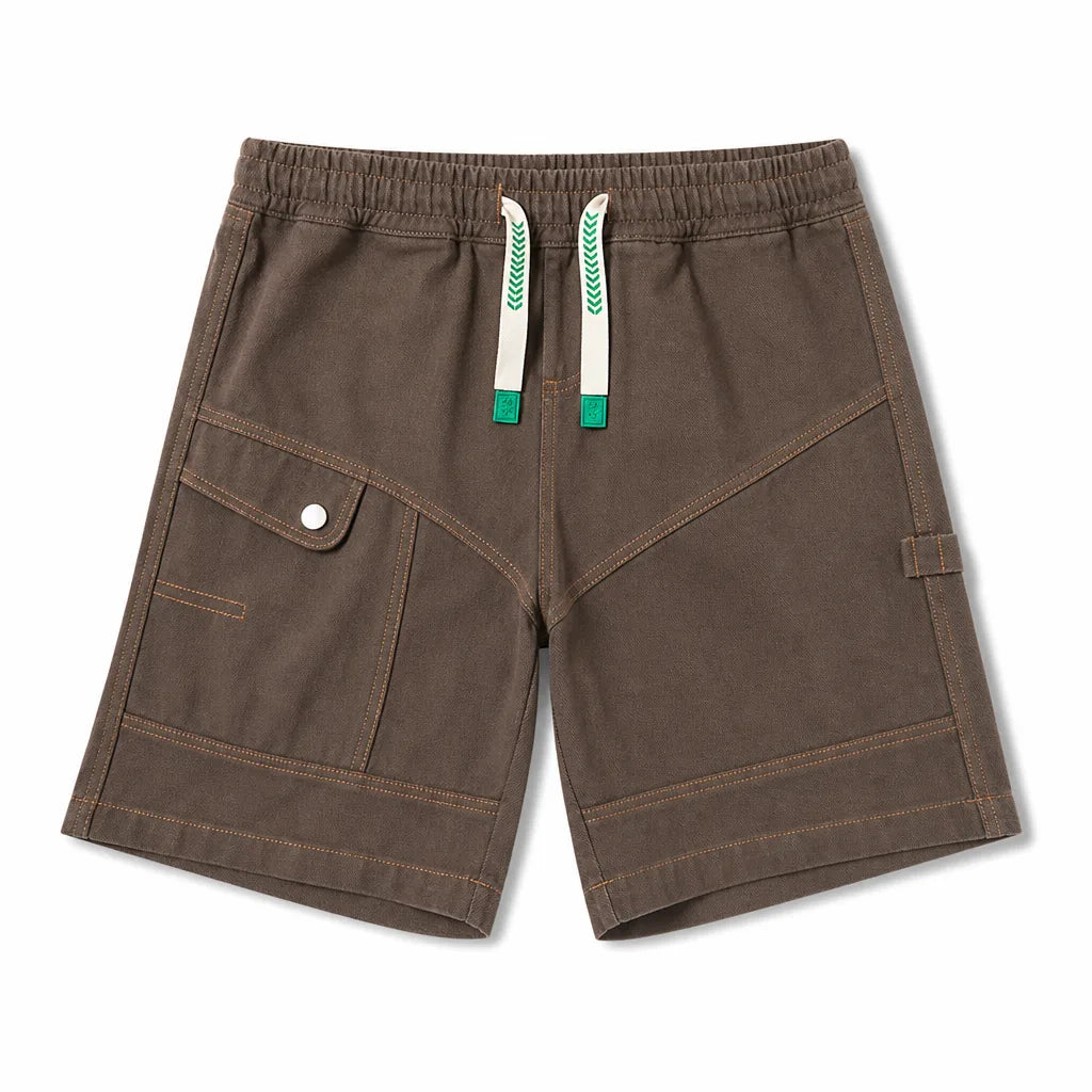 Men's Brown Langston Cotton Cargo Shorts