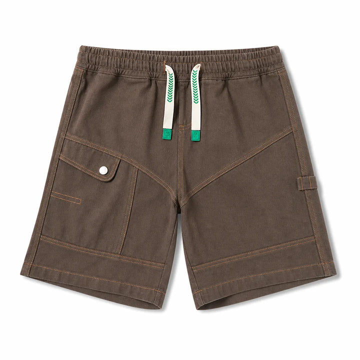 Men's Brown Langston Cotton Cargo Shorts