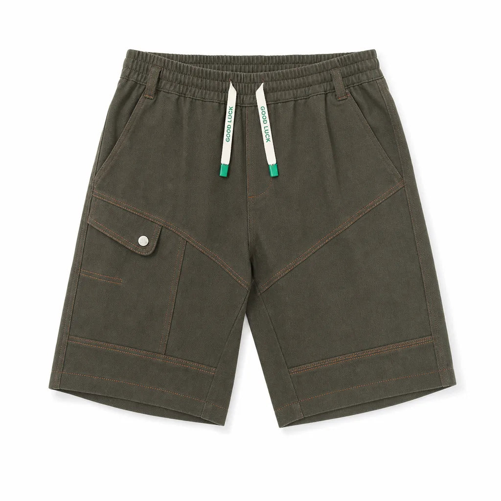 Men's Green Langston Cotton Cargo Shorts