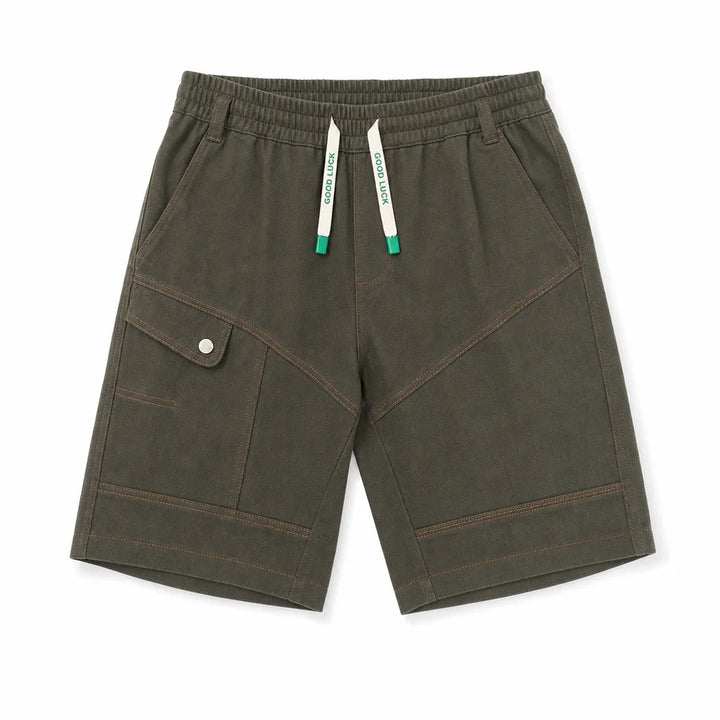 Men's Green Langston Cotton Cargo Shorts