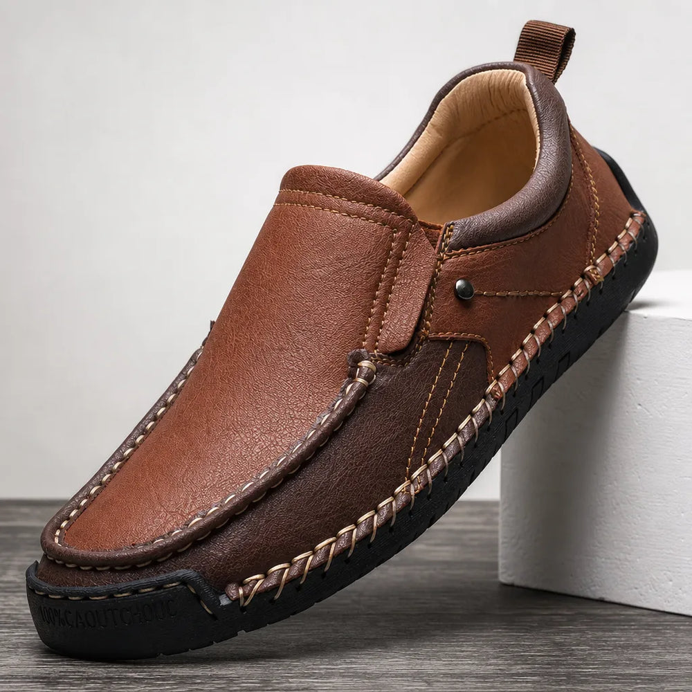 Roland Moc-Toe Loafers - Color:Brown;Size:38