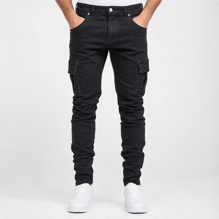 Ronan | Baggy Loose Fit Wide Leg Jeans - Color:Black;Size:XS
