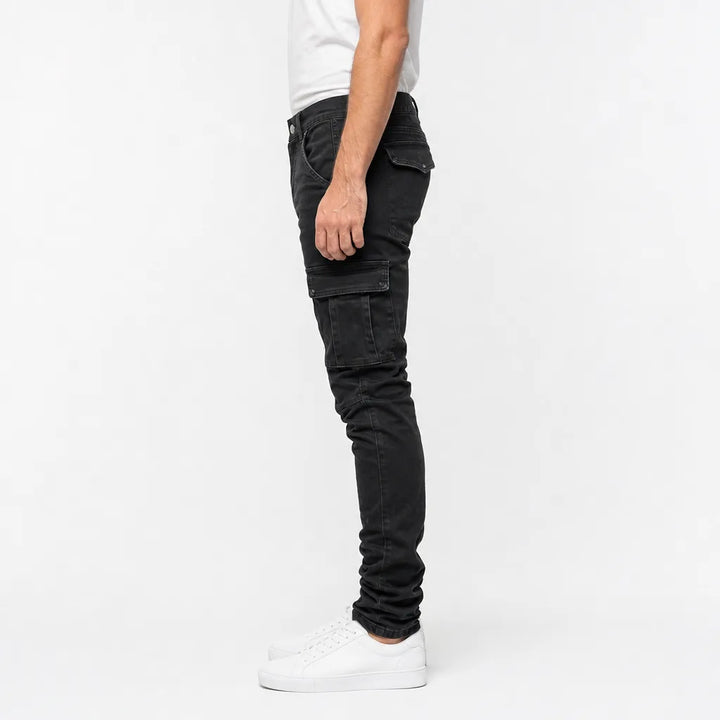 Men's Black Rawlins Skinny Cargo Jeans