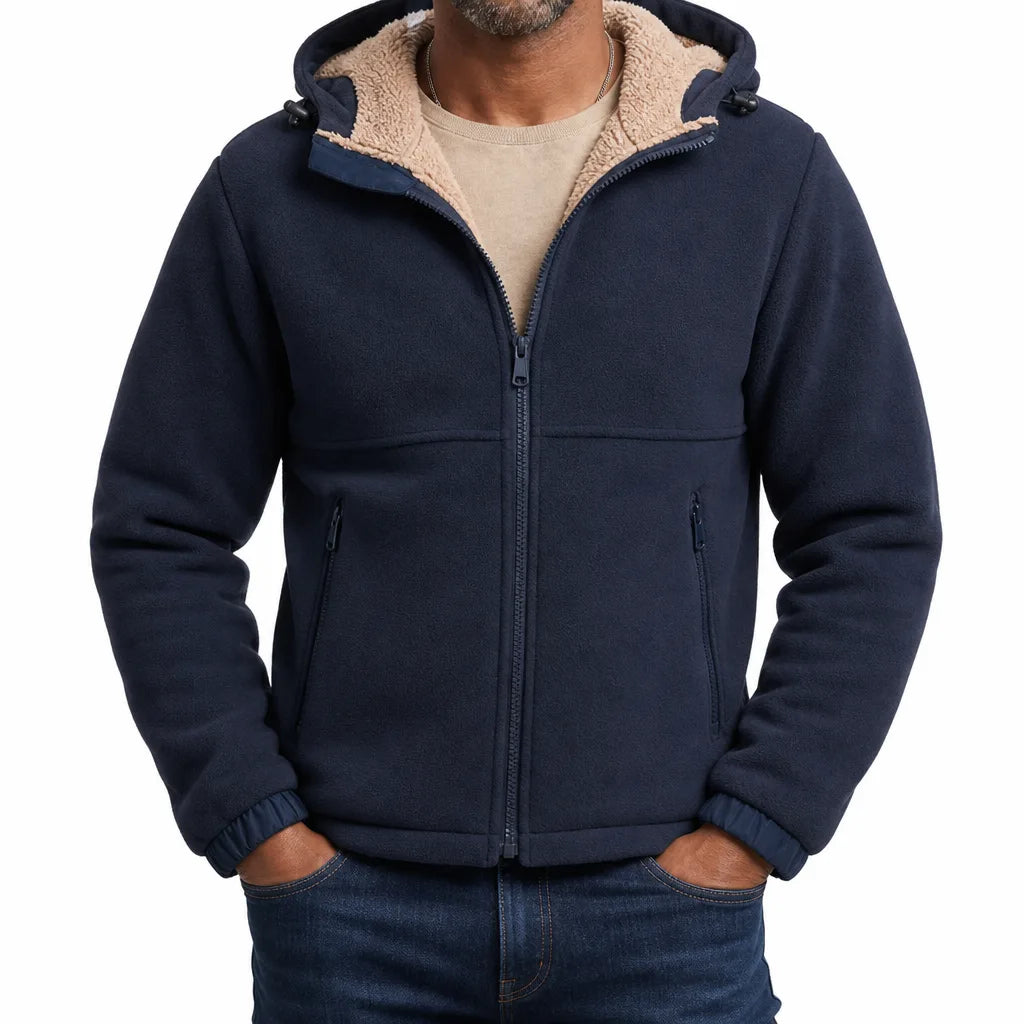 Ronan | Warm Fall Fleece Jacket  - Color:Blue;Size:S
