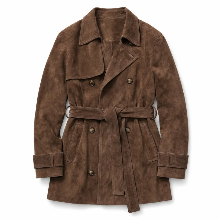 Women's Brown Brandt Belted Short Jacket