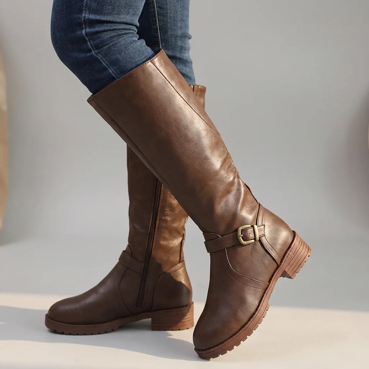 Rosalind | Fall Mid Ankle Boots - Color:Brown;Size:35