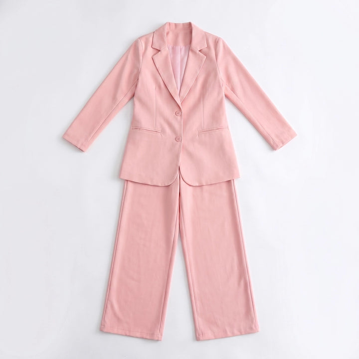 Rosalind Trouser Set - Color:Pink;Size:XS