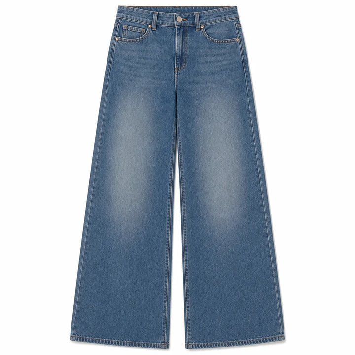 Women's Blue Navarro Cotton Flared Jeans