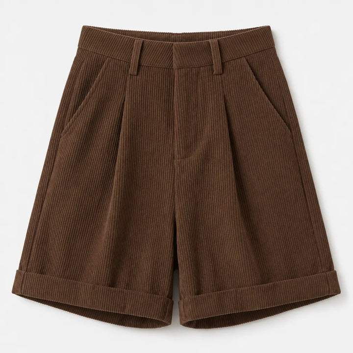 Rose Bermuda Shorts - Color:Coffee Brown;Size:XXS