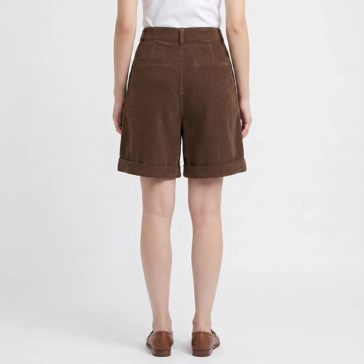 Women's Coffee Brown Reeves High-Waist Bermuda Shorts