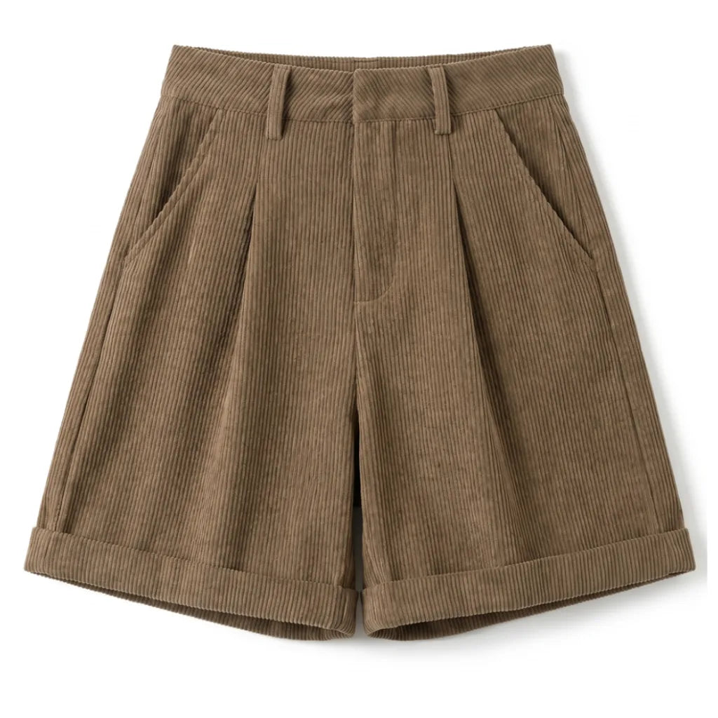Rose Bermuda Shorts - Color:Khaki;Size:XXS