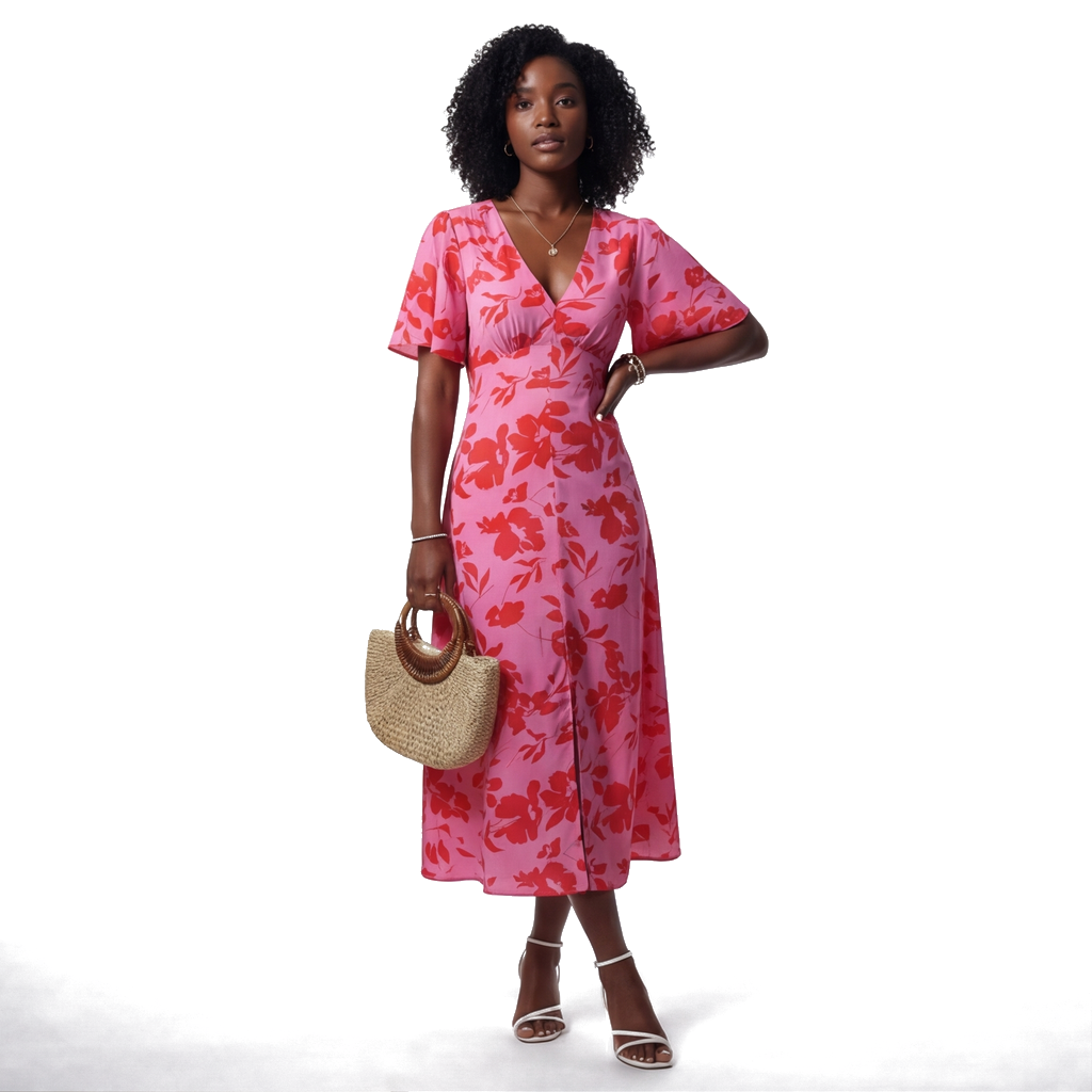 Rose Elara Floral Print Dress 1