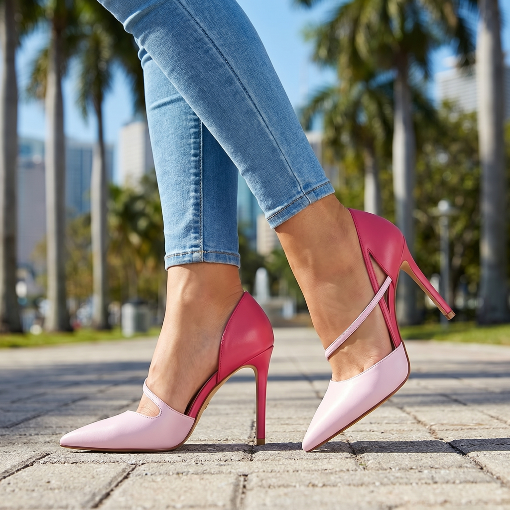 Rose Sienna Pointed Toe Pumps 1