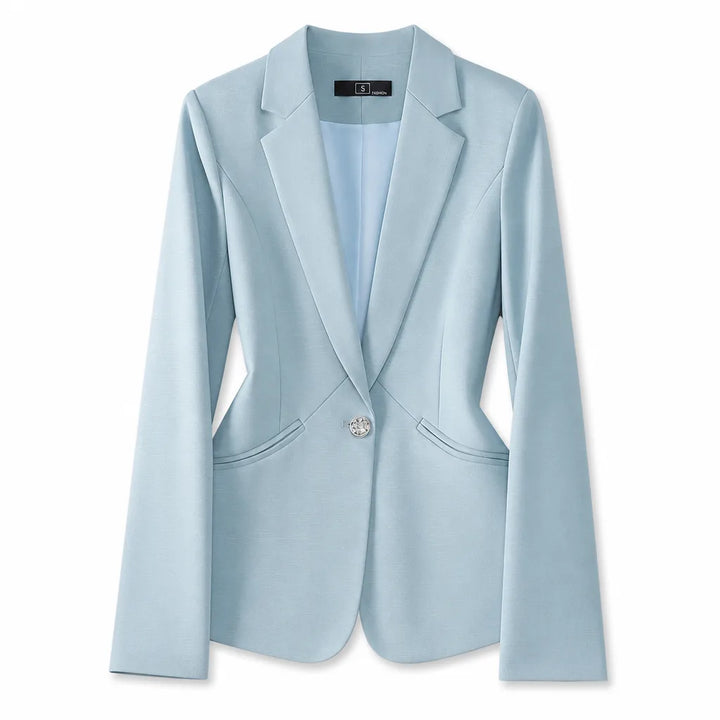 Rosemary Cropped Blazer - Color:Blue;Size:XS
