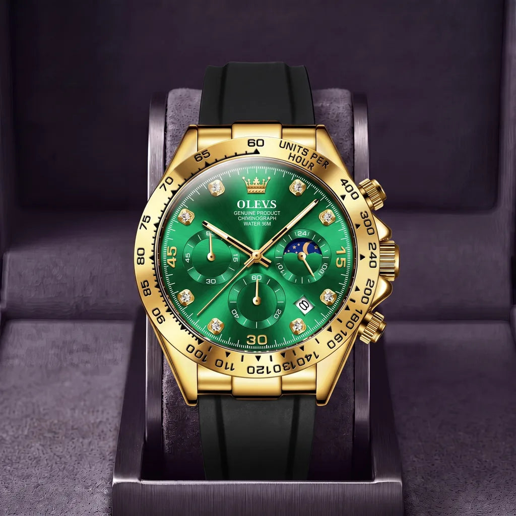 Rosenthal | Chronograph Watch - Color:Black/Green