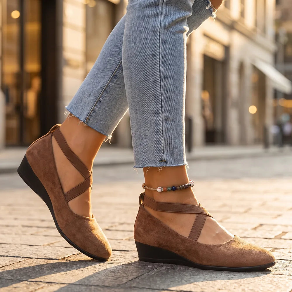 Men's Brown Calvin Pointed Wedge Loafers