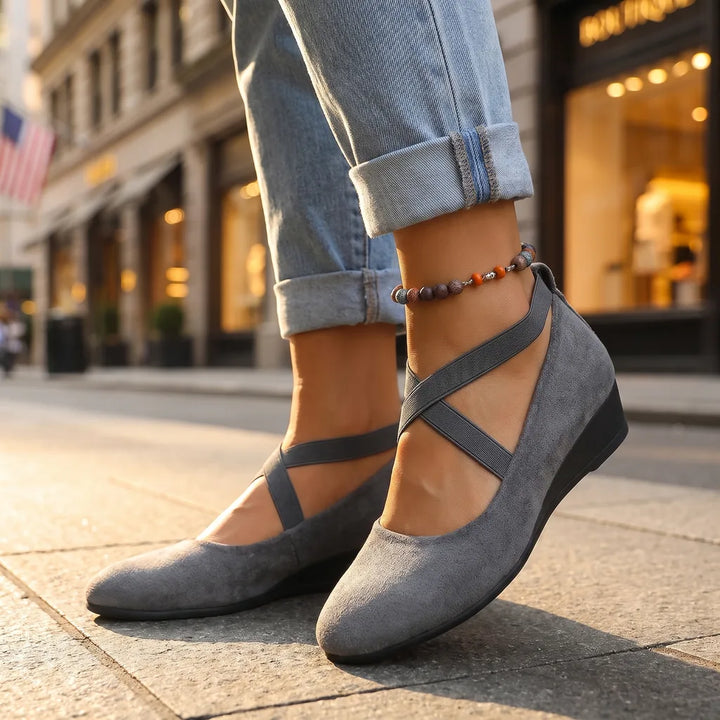 Men's Gray Calvin Pointed Wedge Loafers