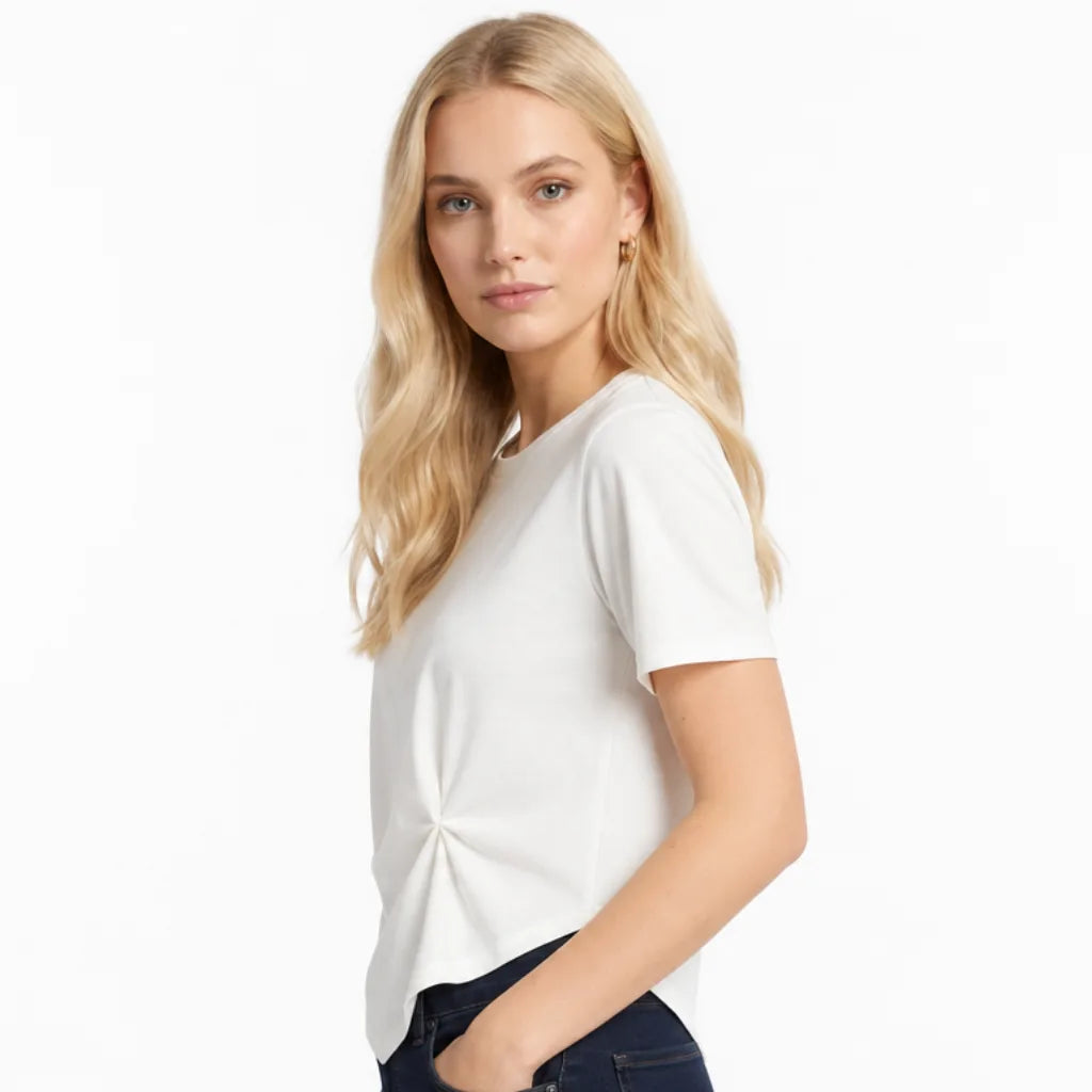 Women's Augustus Cropped Patchwork T-Shirt (Copy) (Copy)