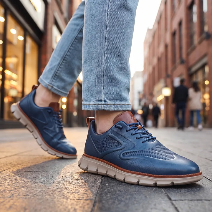 Men's Blue Guthrie Breathable Knit Sneakers
