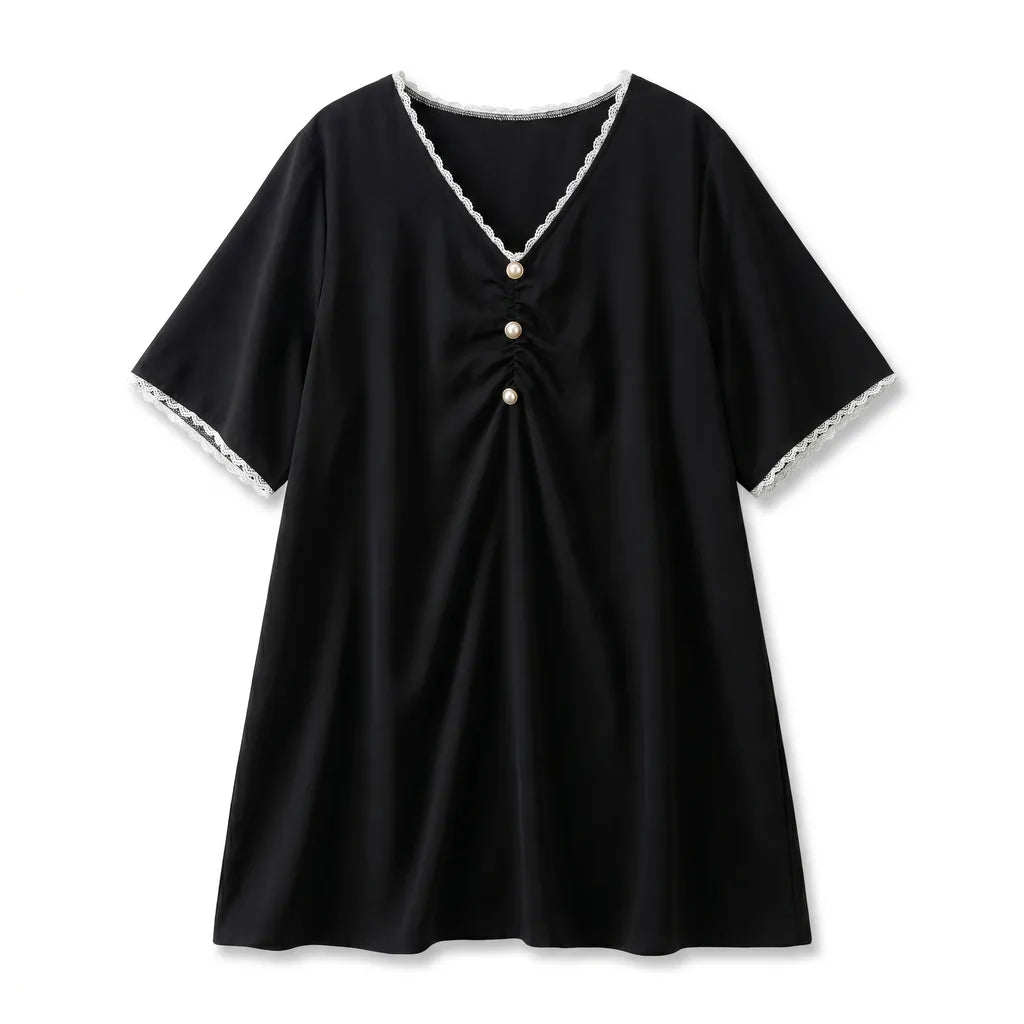 Rowan Cotton V-Neck T-Shirt - Color:Black;Size:XL