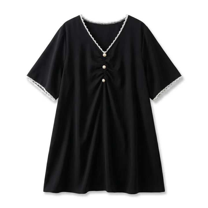 Rowan Cotton V-Neck T-Shirt - Color:Black;Size:XL