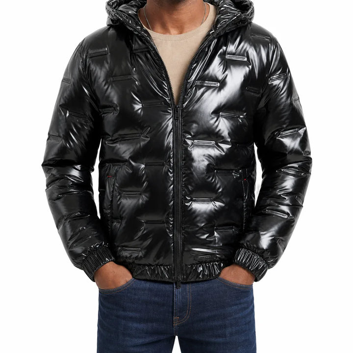 Rowan | Mens Cropped Puffer Jacket - Color:Black;Size:S