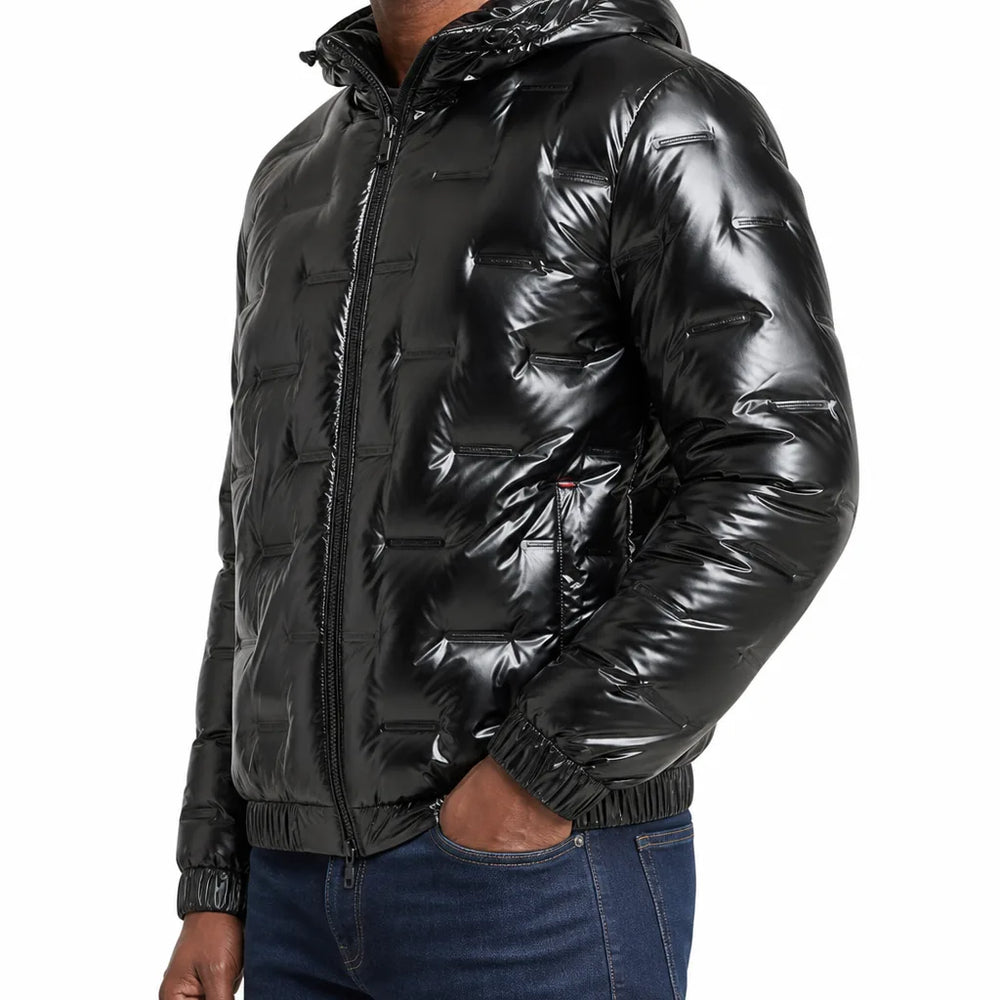 Men's Black Dunham Padded Hooded Jacket