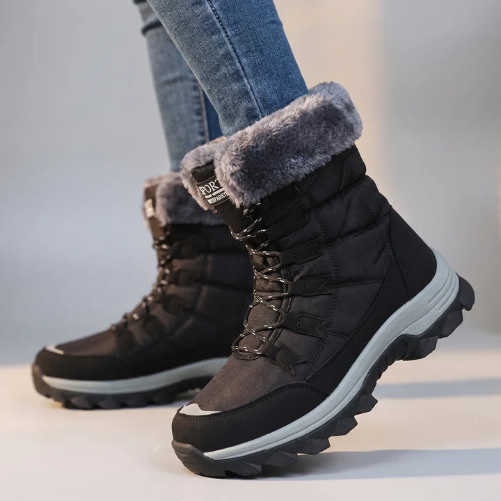 Rowena | Warm Waterproof Winter Snowboots - Color:Black;Size:36
