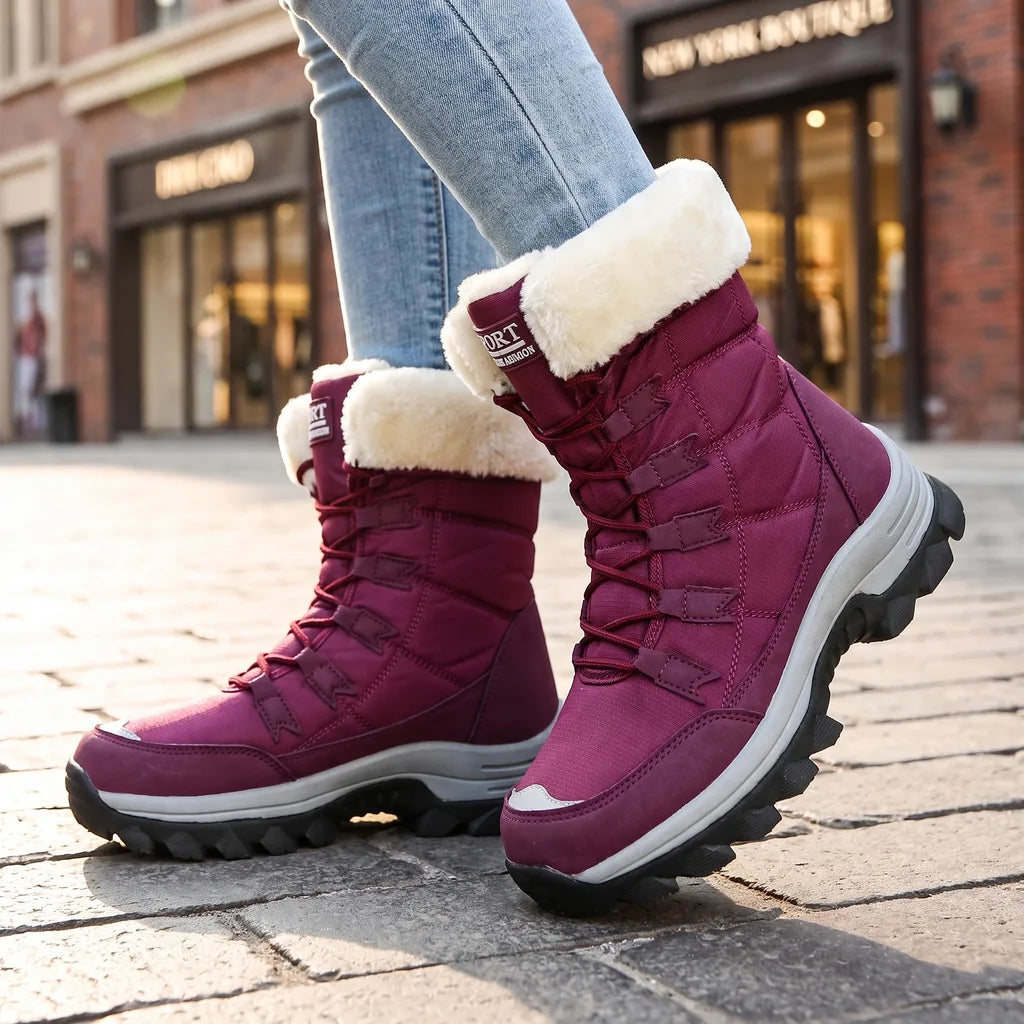 Women's Purple Dean Mid Calf Snow Boots
