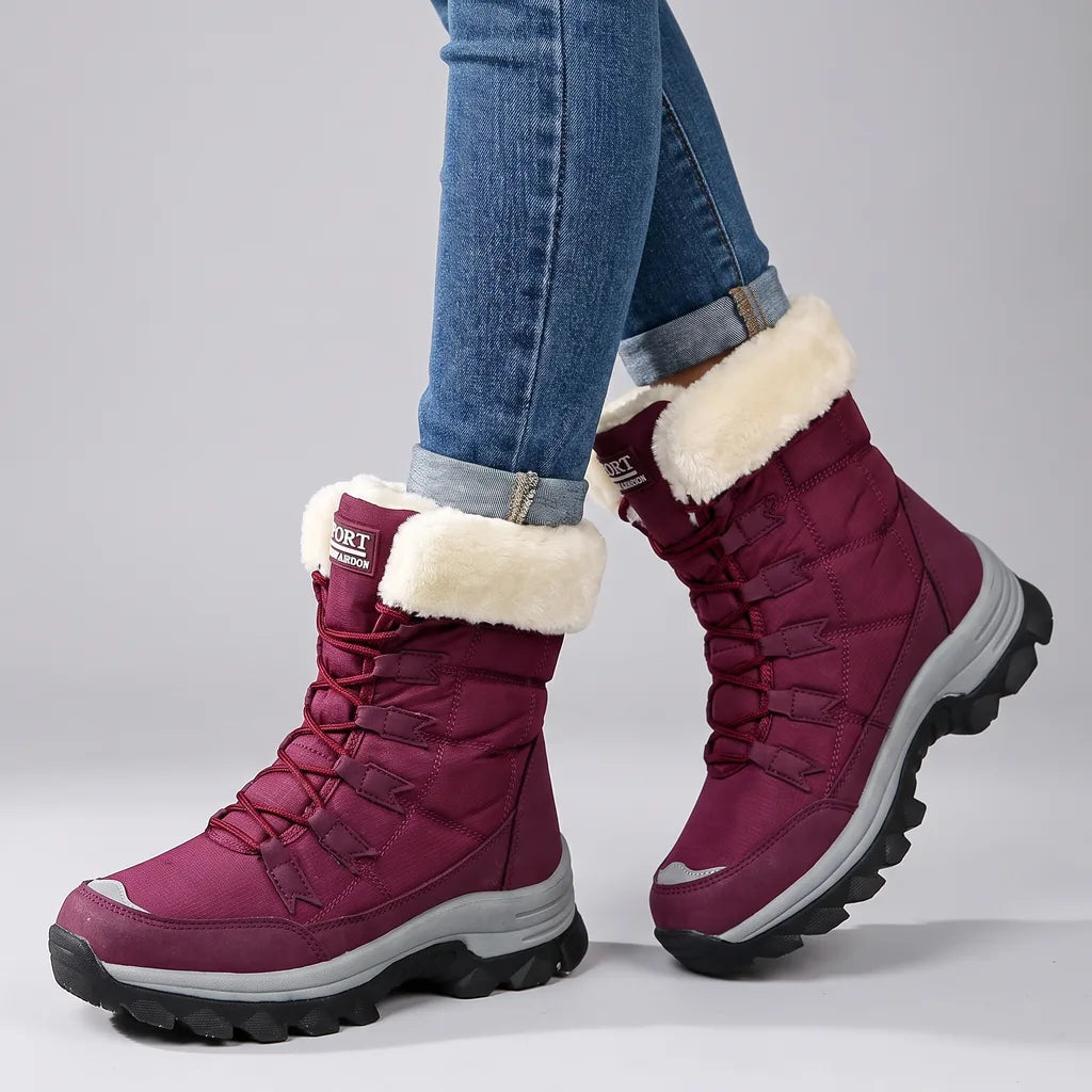 Rowena | Warm Waterproof Winter Snowboots - Color:Purple;Size:36