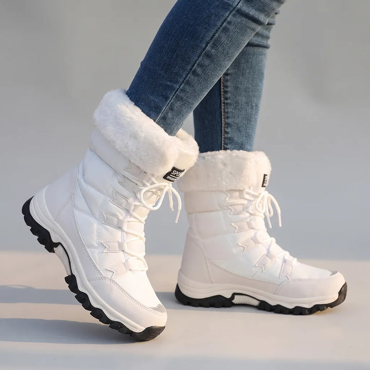 Rowena | Warm Waterproof Winter Snowboots - Color:White;Size:36