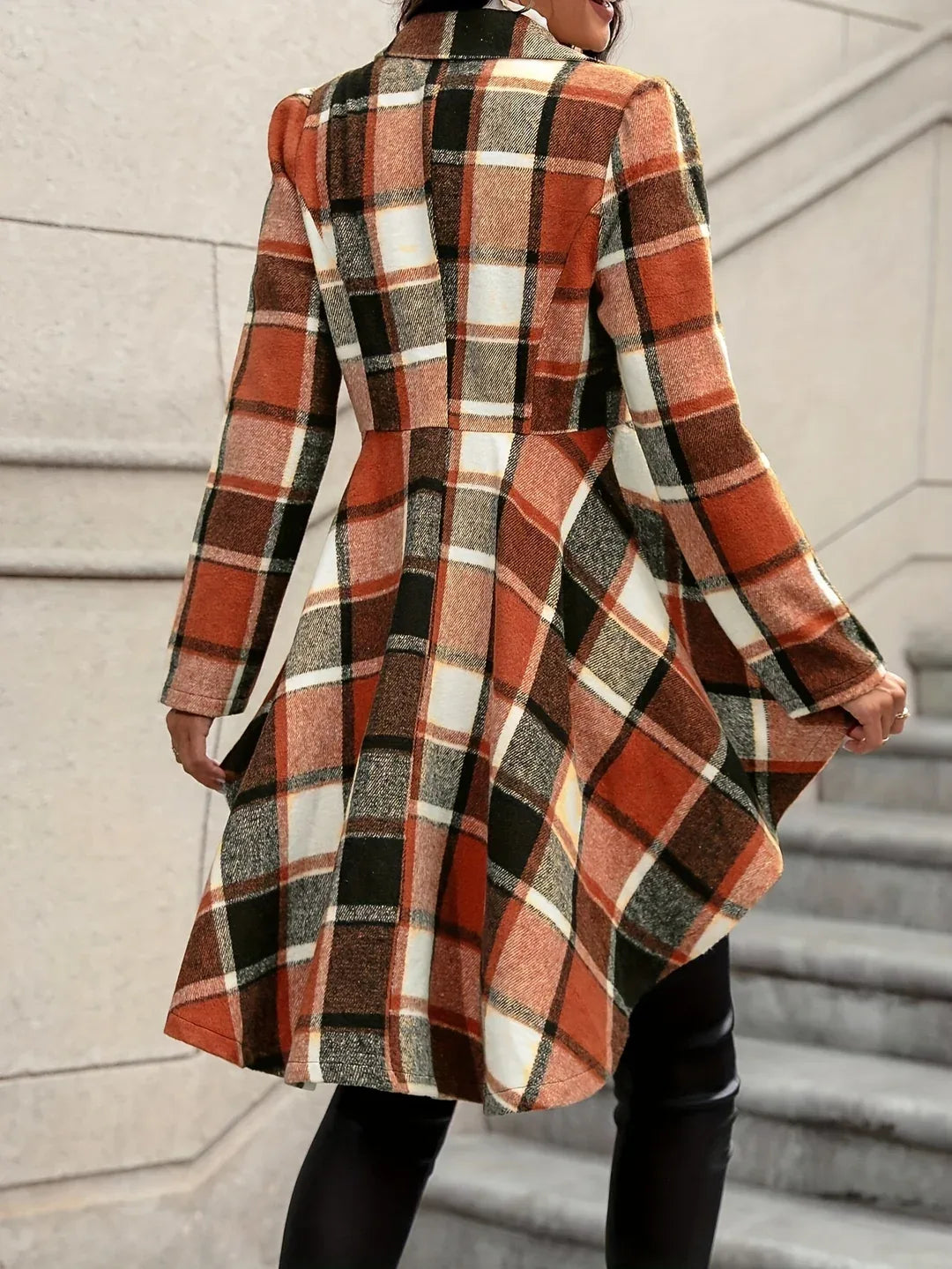 Women's Ruby | Women's Draped Longline Plaid Jacket