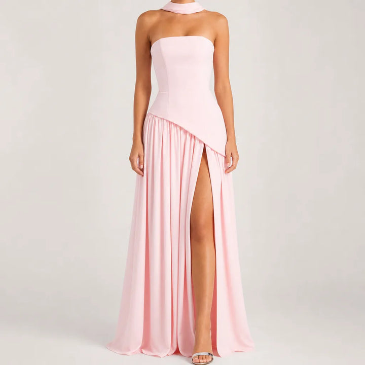Ruby | Women's Fall Wedding Guest Dress - Color:Pink;Size:XS