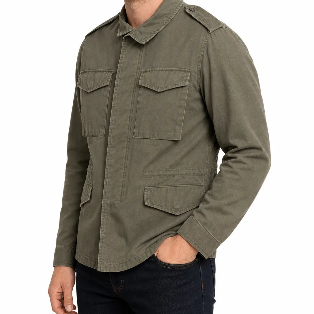 Men's Green Zachary Loose Utility Jacket