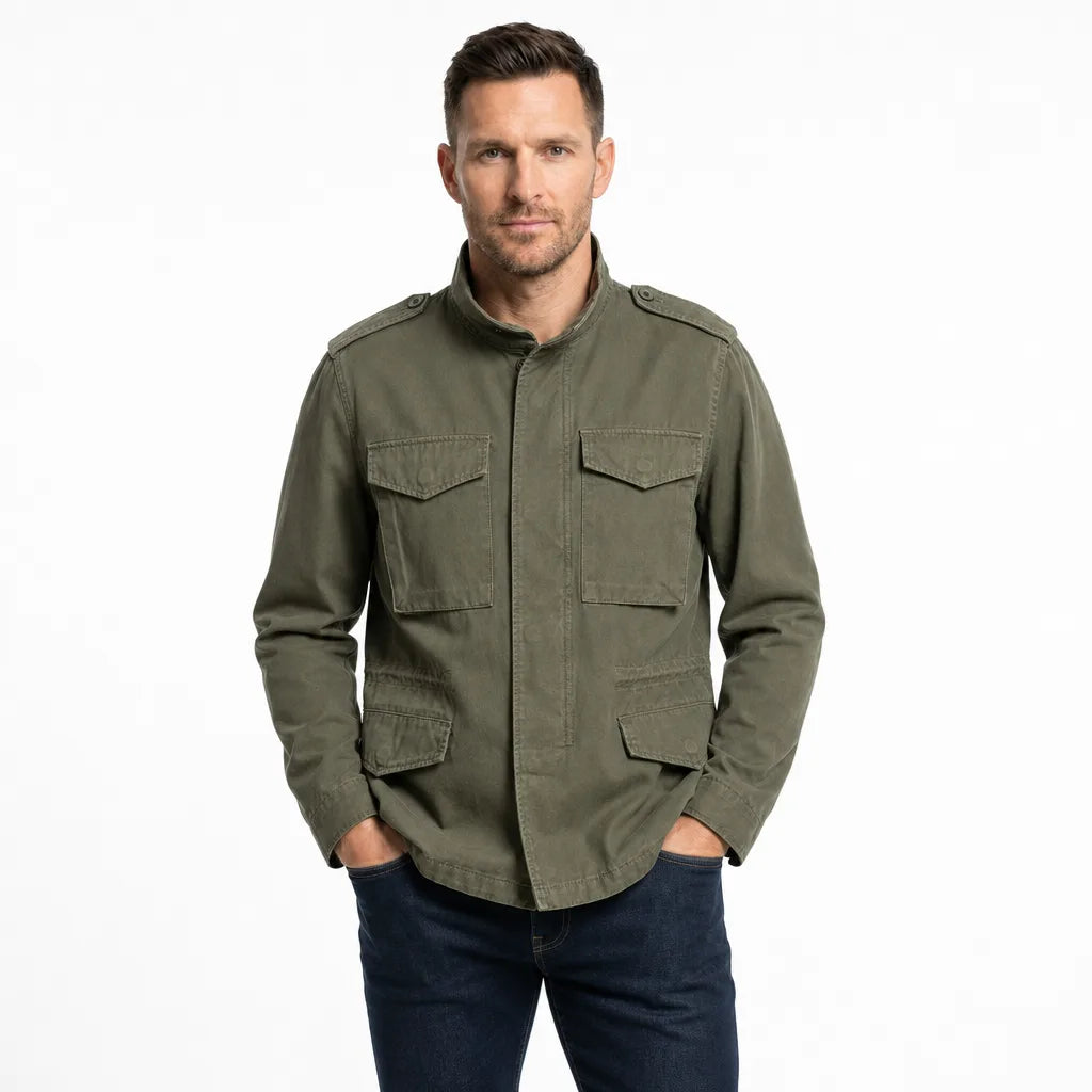 Men's Green Zachary Loose Utility Jacket