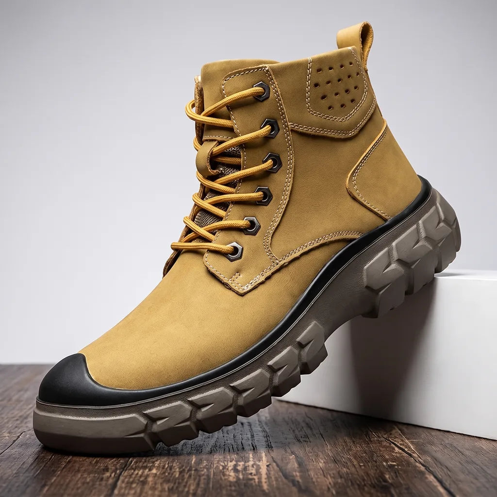 Women's Yellow Hamilton Lace Up Boots