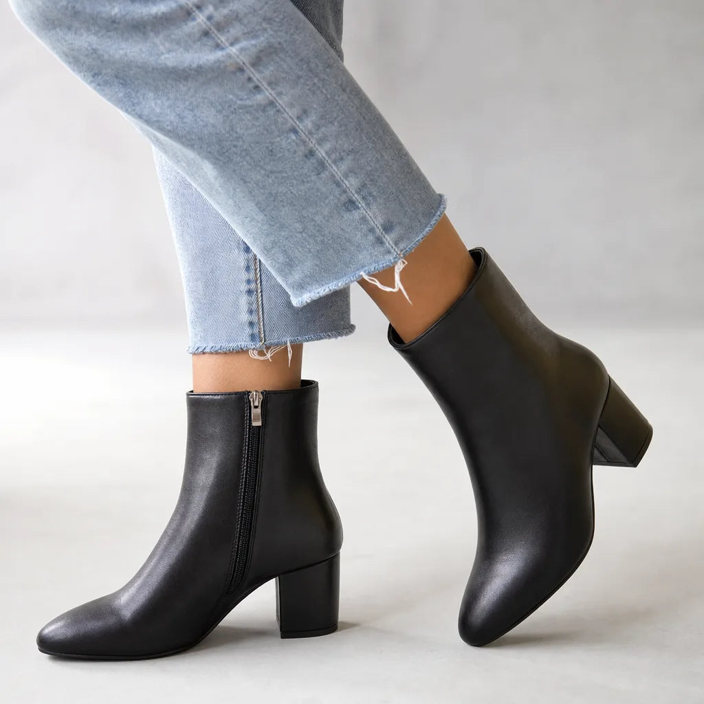 Sabine | Women's Fall Ankle Boots - Color:Black;Size:35