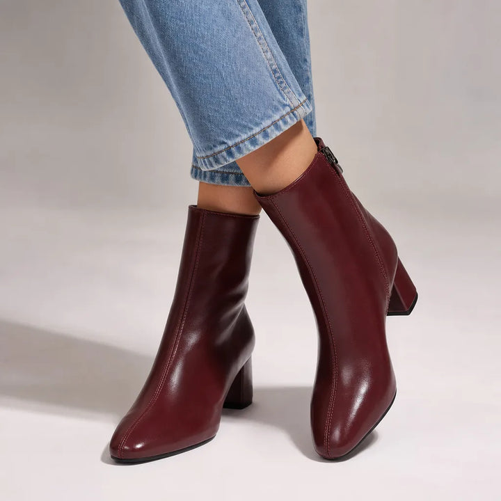 Sabine | Women's Fall Ankle Boots - Color:Red;Size:35
