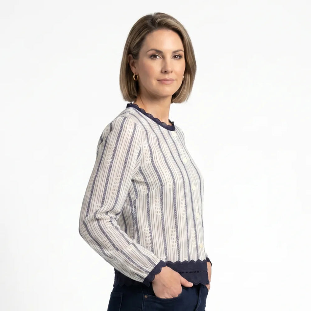 Maximus Striped Lace Shirt