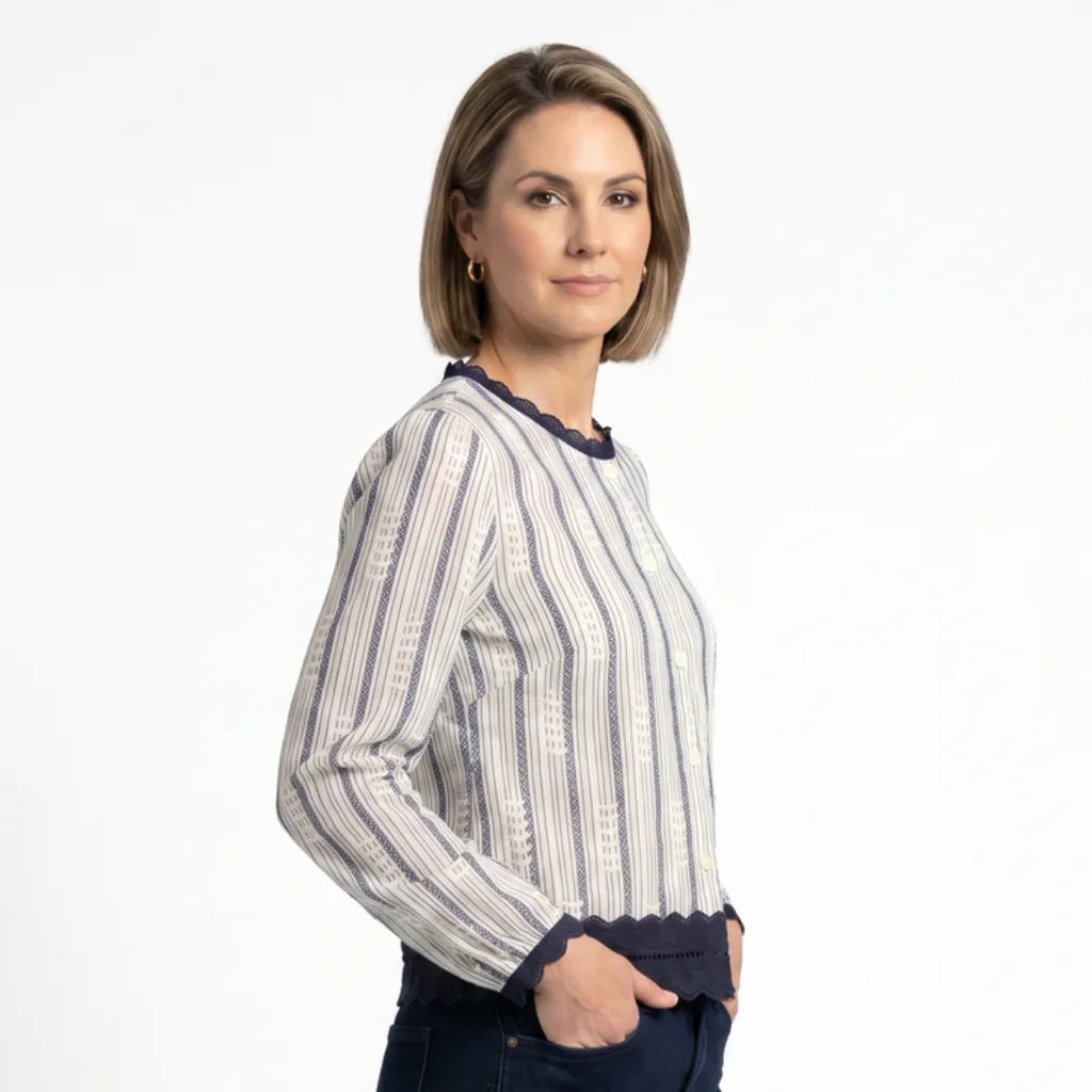 Maximus Striped Lace Shirt
