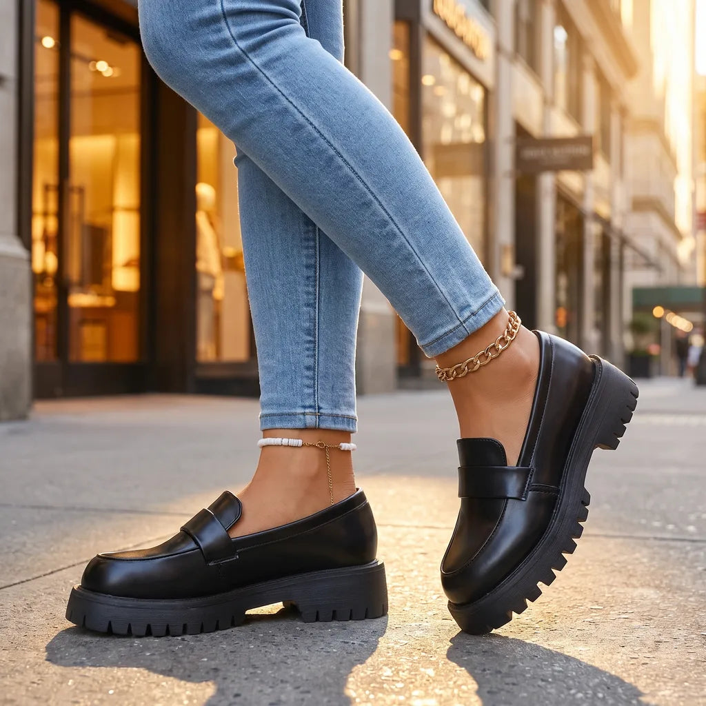 Men's Black Sherman Platform Loafers