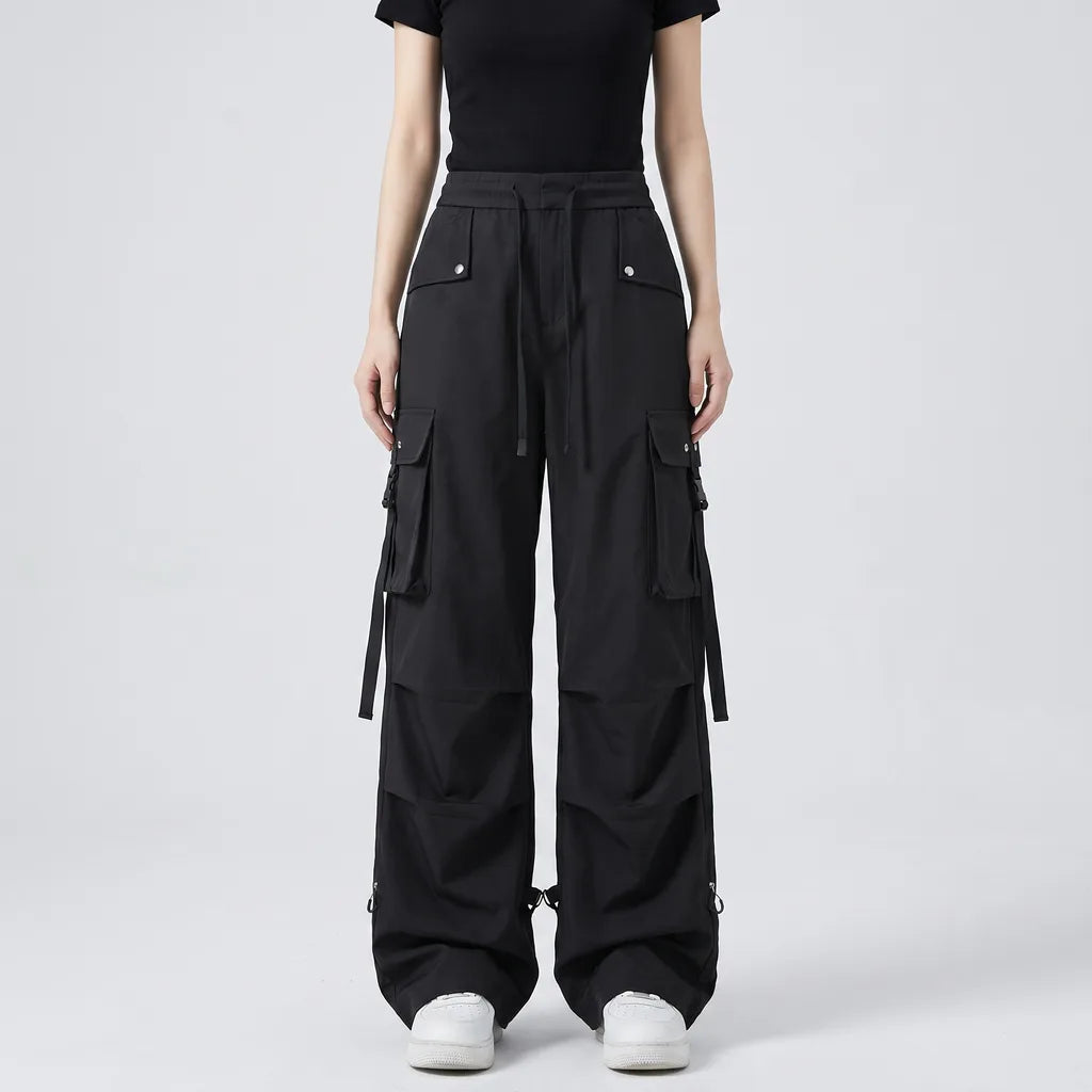 Black Juno Loose Cargo Trousers 2
