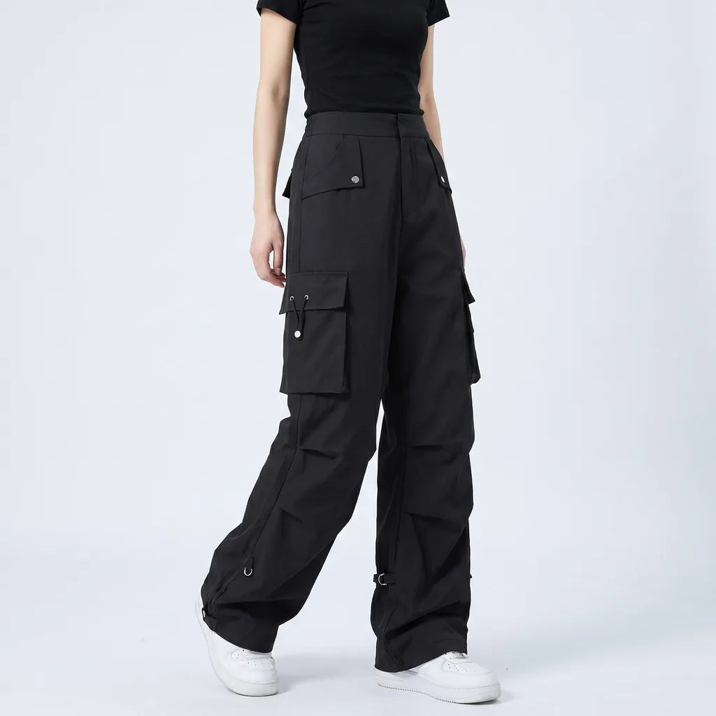 Black Juno Loose Cargo Trousers 4