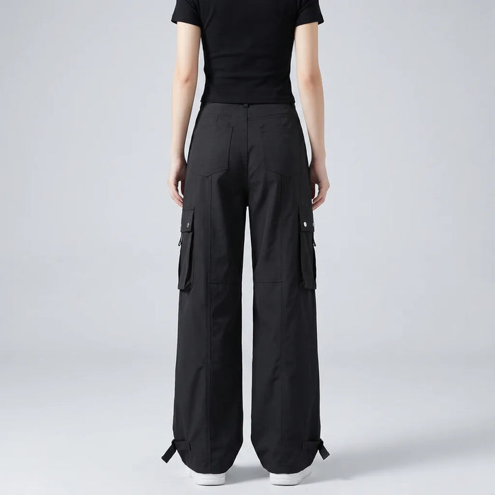 Black Juno Loose Cargo Trousers 5