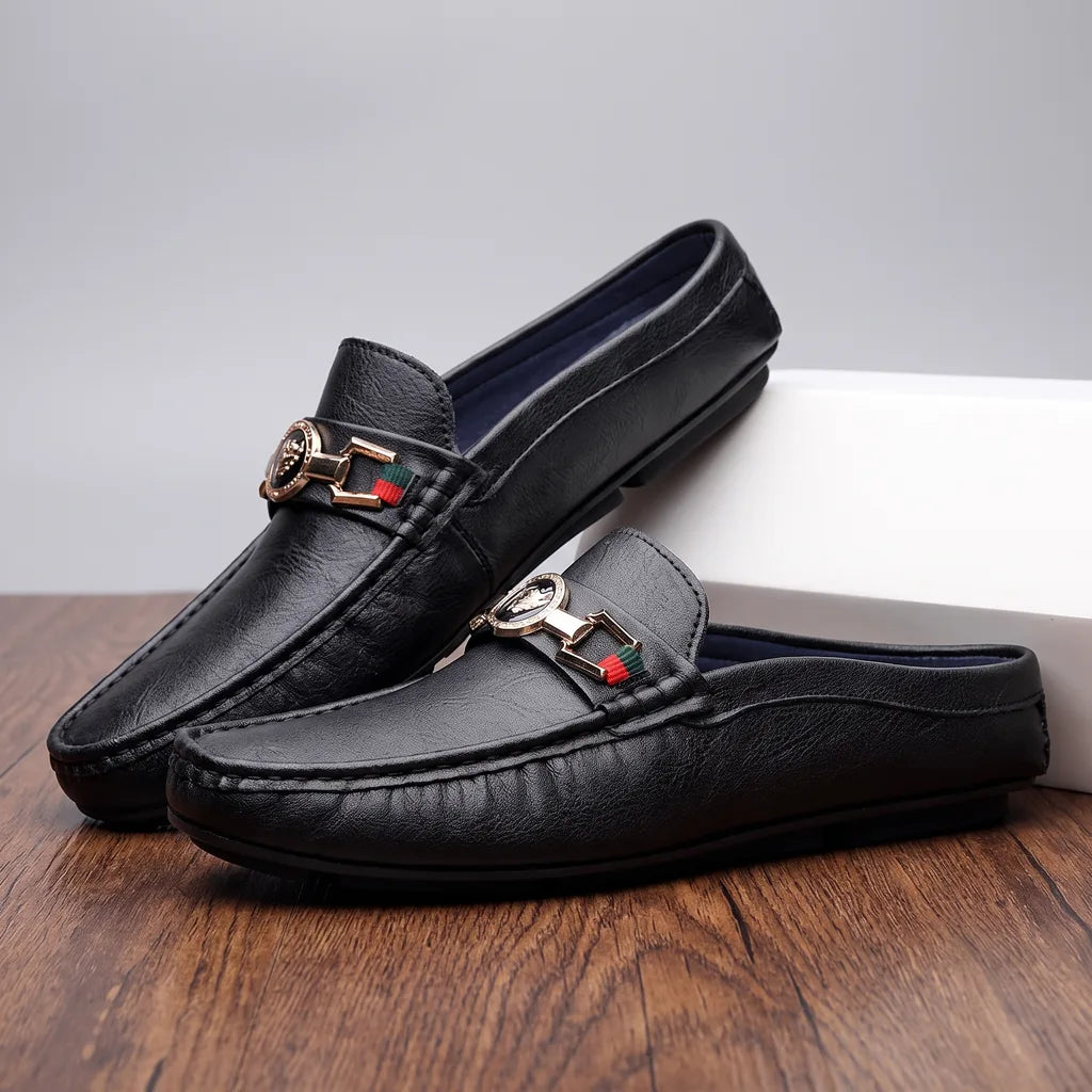 Salvatore Italian Loafers - Color:Black;Size:38
